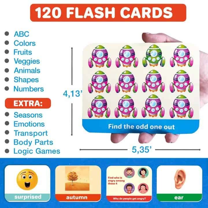 Flash Cards Montessori 120 Pcs - Image 2