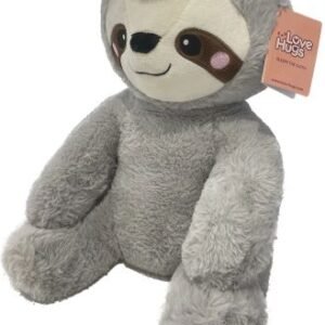 Soft gray weighted sloth plush from LoveHugs, designed to provide calming deep pressure stimulation for children, teens, and adults with sensory or emotional needs.